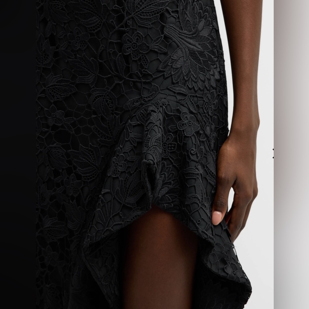 Ungaro Eva High Low Square Neck Floral Lace Gown - Picture 8 of 16